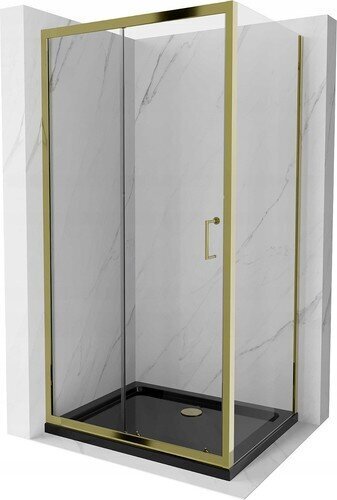 Suihkukaappi Mexen Apia altaalla ja sifonilla, Gold+Black/Gold, 120 x 100 cm hinta ja tiedot | Suihkukaapit ja suihkunurkat | hobbyhall.fi