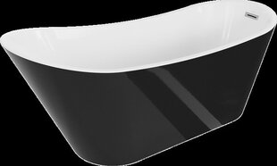 Kylpyamme Mexen Alta, 170 x 75 cm, White/Black+Chrome hinta ja tiedot | Kylpyammeet | hobbyhall.fi