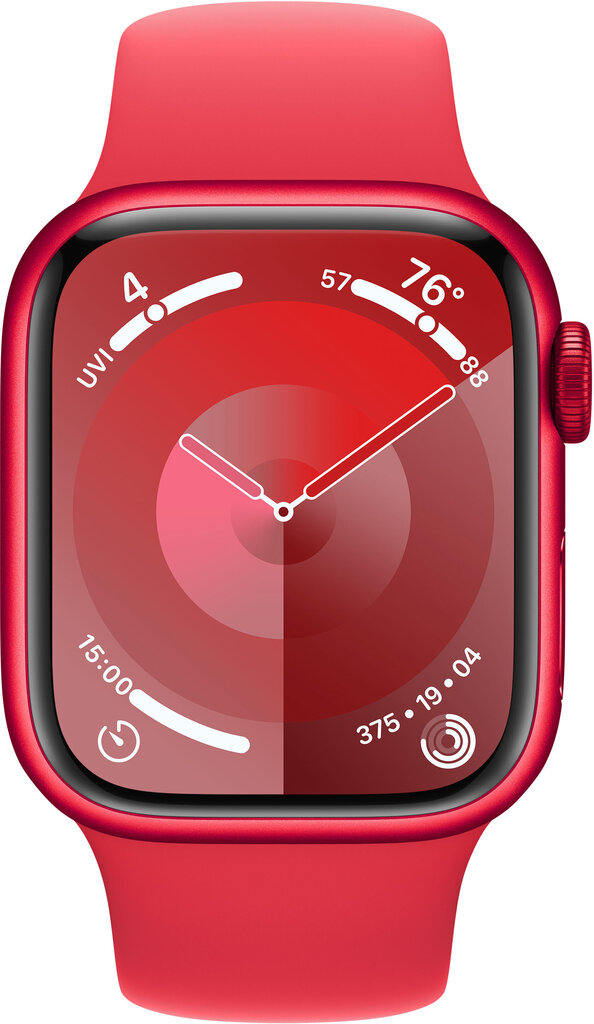 Apple Watch Series 9 GPS 41mm PRODUCT RED Aluminium Case with PRODUCT RED Sport Band - M/L MRXH3KS/A hinta ja tiedot | Älykellot | hobbyhall.fi