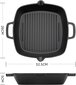 Valurautainen grillipannu OVERMONT, 26x32cm, musta hinta ja tiedot | Paistinpannut | hobbyhall.fi