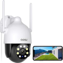 AOSU Outdoor -turvakamera 360° Time Cruise Motion Tracking Full Color Night Vision Two Way Audio Alexa -yhteensopiva hinta ja tiedot | Valvontakamerat | hobbyhall.fi