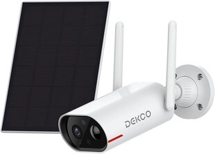 DEKCO-valvontakamera, 2K, aurinkoenergialla toimiva, ulkona toimiva WLAN pimeällä, PIR-ihmisten tunnistus, kaksisuuntainen ääni, IP65, tuki SD-korttia hinta ja tiedot | Valvontakamerat | hobbyhall.fi