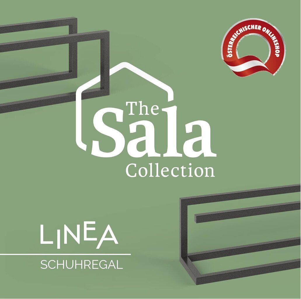 2-kerroksinen metallinen kenkäteline The Sala Collection, 85 x 19 x 19 cm, valkoinen hinta ja tiedot | Kenkäkaapit ja -hyllyt | hobbyhall.fi
