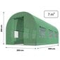 Puutarhatunneli - kasvihuone, 2x3,5x (7m2), vihreä hinta ja tiedot | Kasvihuoneet | hobbyhall.fi