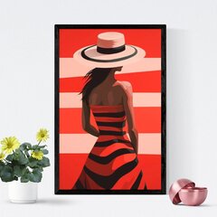 Juliste Woman in Red Dress hinta ja tiedot | Taulut | hobbyhall.fi