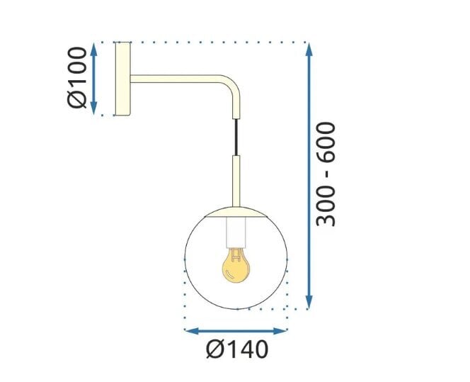 Seinävalaisin lasi gold app685-1W hinta ja tiedot | Seinävalaisimet | hobbyhall.fi