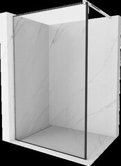 Suihkuseinä Mexen Kioto, kromi, musta reunus, 50 x 200 cm hinta ja tiedot | Suihkuseinät ja -ovet | hobbyhall.fi