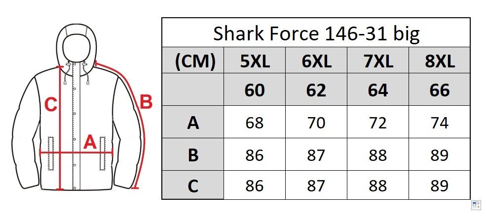 Miesten takki Shark Force 14631 hinta ja tiedot | Miesten ulkoilutakit | hobbyhall.fi