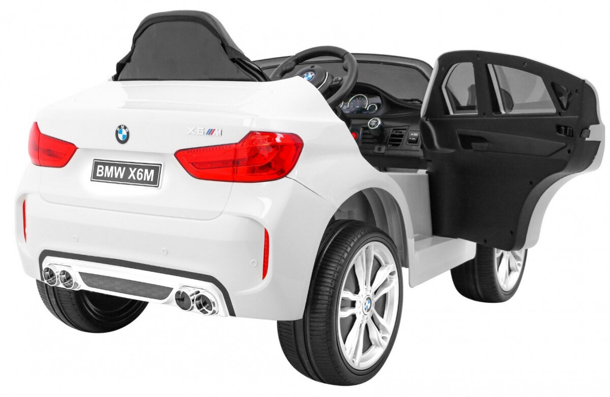 BMW X6M yksipaikkainen sähköauto, valkoinen hinta ja tiedot | Lasten sähköautot | hobbyhall.fi