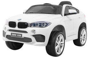 BMW X6M yksipaikkainen sähköauto, valkoinen hinta ja tiedot | Lasten sähköautot | hobbyhall.fi