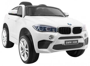 BMW X6M yksipaikkainen sähköauto, valkoinen hinta ja tiedot | Lasten sähköautot | hobbyhall.fi