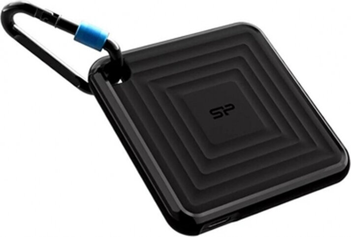 Silicon Power SSD PC60 256GB, USB-C, musta hinta ja tiedot | Ulkoiset kovalevyt | hobbyhall.fi