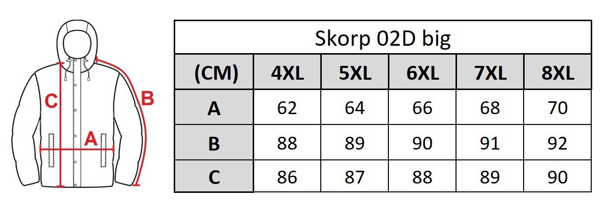 Miesten takki Skorp 02D big hinta ja tiedot | Miesten ulkoilutakit | hobbyhall.fi