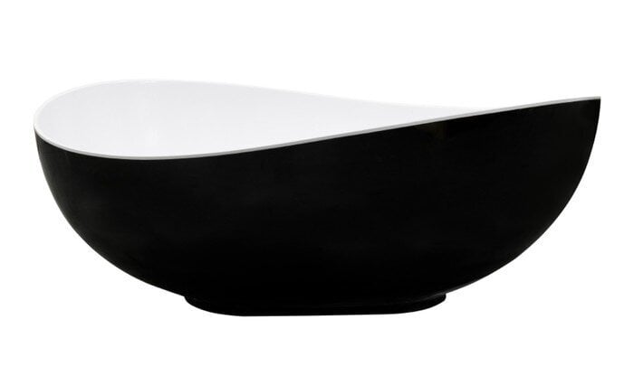 Kylpyamme Besco Siya Black&White 172, Klick-klack Gold, puhdistus ylhäältä hinta ja tiedot | Kylpyammeet | hobbyhall.fi