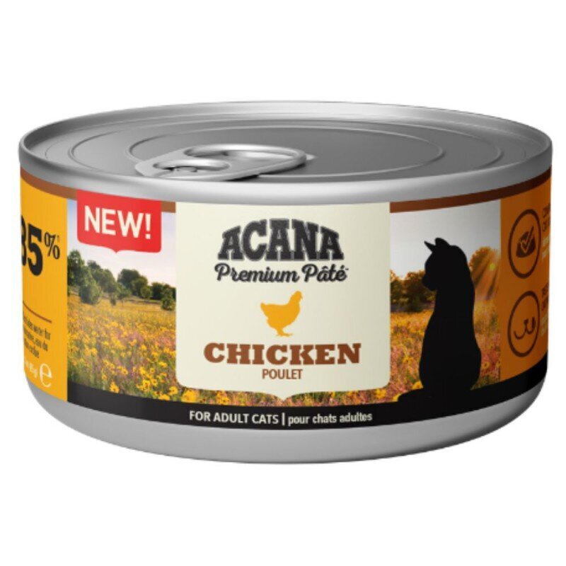 Acana Premium Pate Chicken kanaa, 24x85 g hinta ja tiedot | Kissanruoka | hobbyhall.fi