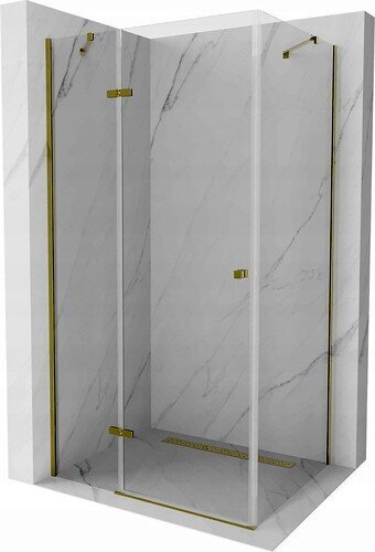 Mexen Roma suihkukaappi, Gold, 100 x 80 cm hinta ja tiedot | Suihkukaapit ja suihkunurkat | hobbyhall.fi