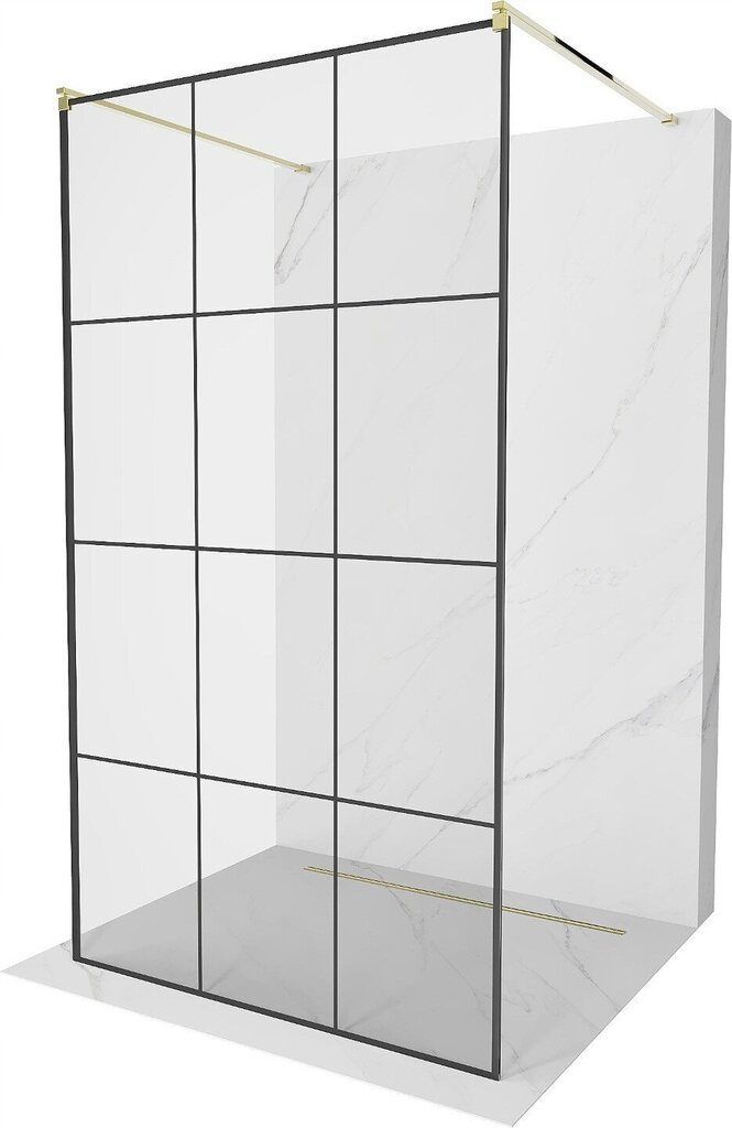Suihkuseinä Mexen Kioto, kulta/musta kuvio, 110 x 200 cm hinta ja tiedot | Suihkuseinät ja -ovet | hobbyhall.fi
