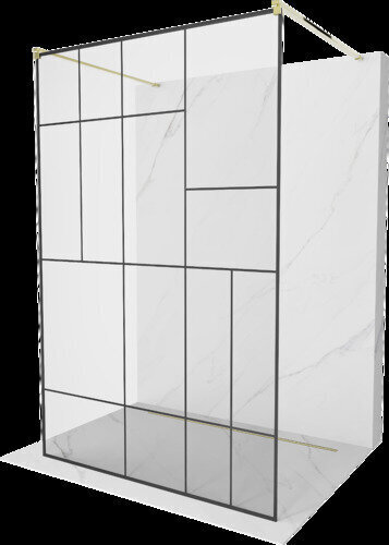 Suihkuseinä Mexen Kioto, kulta/musta kuvio, 130 x 200 cm hinta ja tiedot | Suihkuseinät ja -ovet | hobbyhall.fi