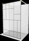 Suihkuseinä Mexen Kioto, kulta/musta kuvio, 130 x 200 cm hinta ja tiedot | Suihkuseinät ja -ovet | hobbyhall.fi
