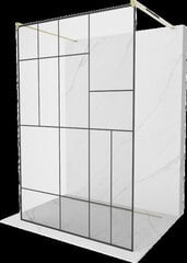 Suihkuseinä Mexen Kioto, kulta/musta kuvio, 140 x 200 cm hinta ja tiedot | Suihkuseinät ja -ovet | hobbyhall.fi