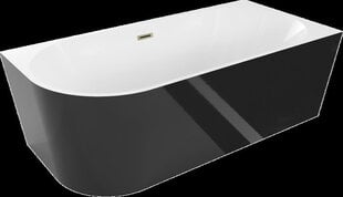 Kylpyamme Mexen Mia, oikeanpuoleinen, 170 x 80 cm, valkoinen/musta+kulta hinta ja tiedot | Kylpyammeet | hobbyhall.fi