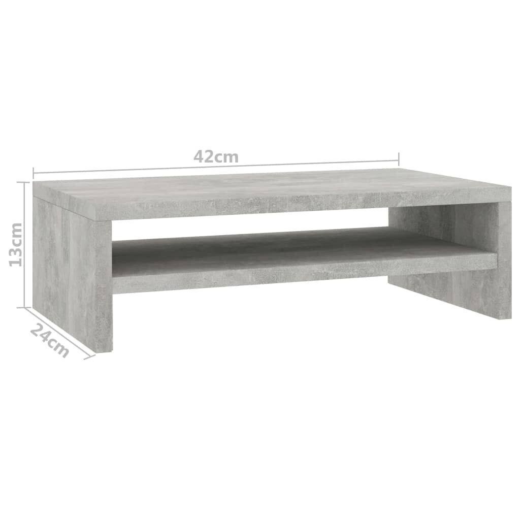 vidaXL Näyttökoroke betoninharmaa 42x24x13 cm lastulevy hinta ja tiedot | Näyttötelineet | hobbyhall.fi