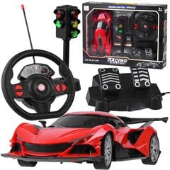 RC urheiluauto ohjauspyörällä - polkimet ja liikennevalo hinta ja tiedot | Poikien lelut | hobbyhall.fi