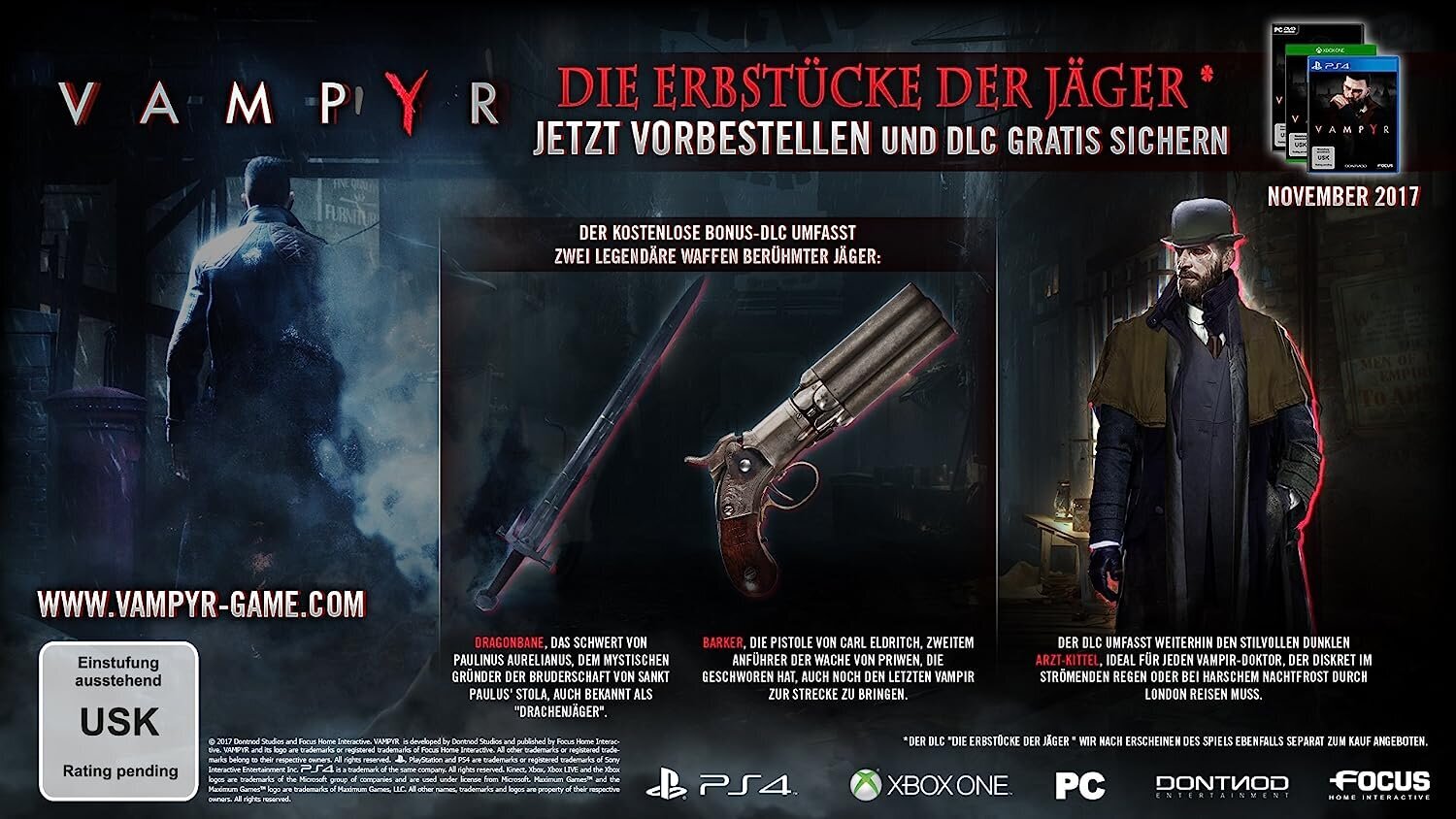 Vampyr - [PlayStation 4] hinta ja tiedot | Tietokone- ja konsolipelit | hobbyhall.fi