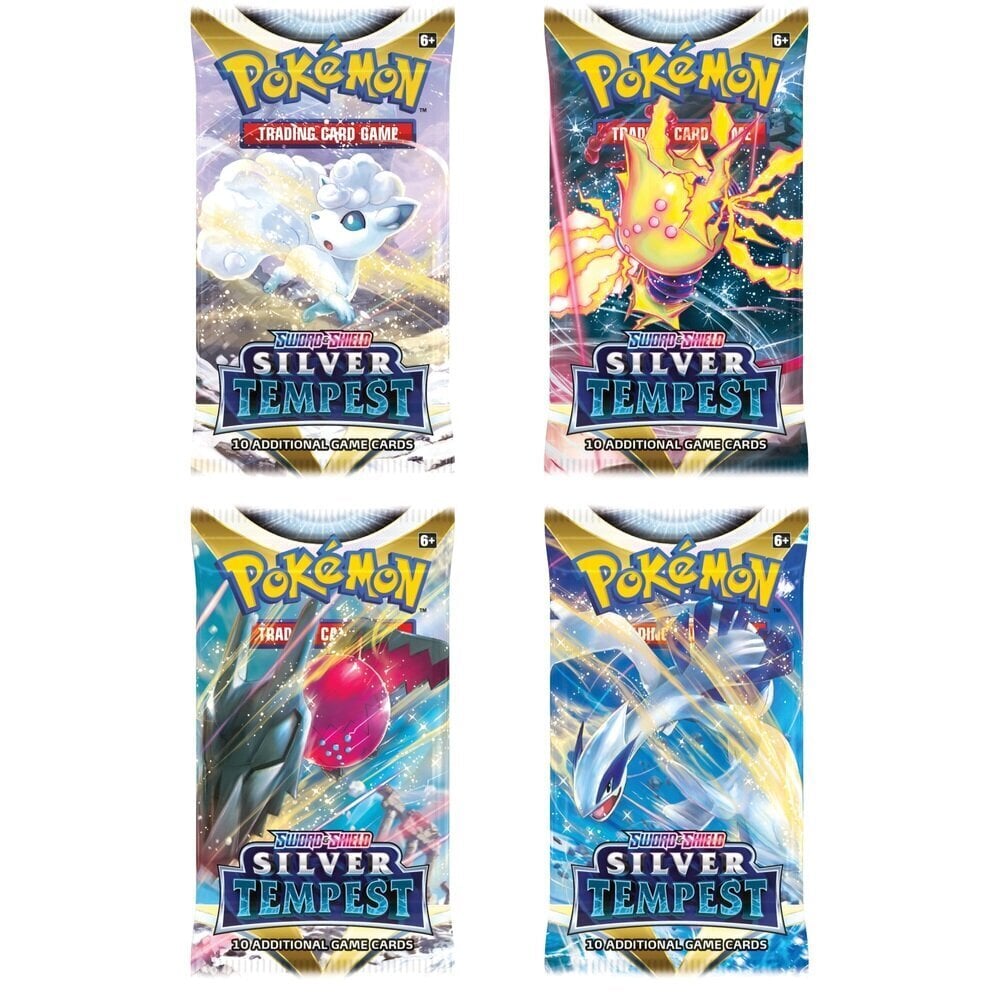 Pokemon TCG Sword and Shield Silver Tempest Booster Pack, 3 vnt. hinta ja tiedot | Pelien oheistuotteet | hobbyhall.fi