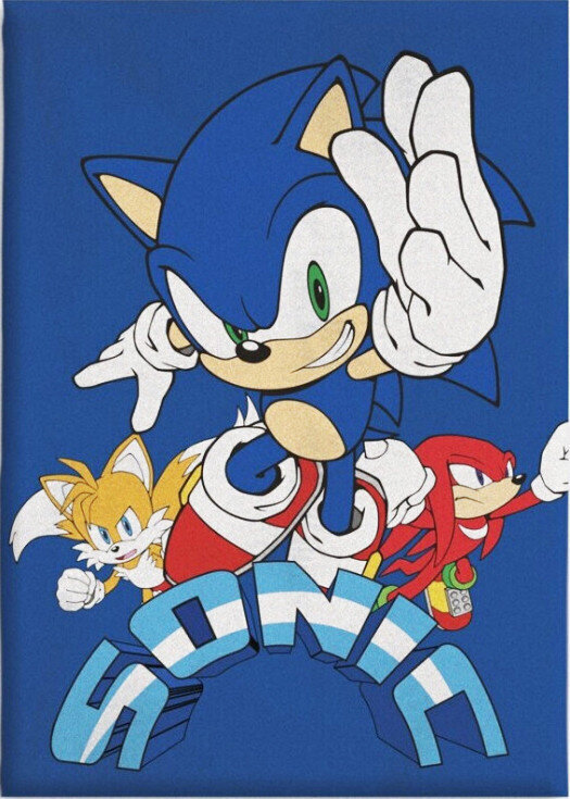 Sonic the Hedgehog Fleece Huopa 100x140 cm hinta ja tiedot | Päiväpeitot ja huovat | hobbyhall.fi