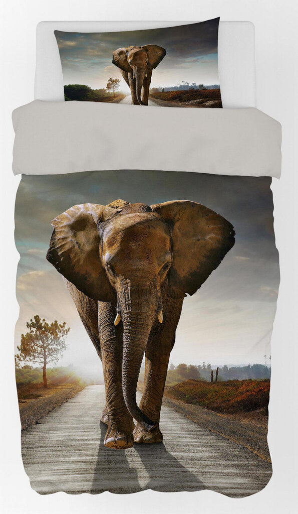 Elephant Pussilakanasetti 140×200cm, 70×90 cm hinta ja tiedot | Vuodevaatteet lapsille | hobbyhall.fi