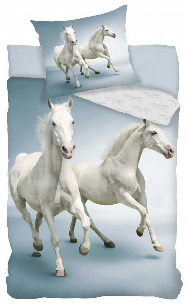 The Horses Pussilakanasetti 140×200 cm, 70×90 cm hinta ja tiedot | Vuodevaatteet lapsille | hobbyhall.fi