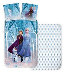 Disney Frozen Snowflakes Pussilakanasetti 140×200 cm, 70×90 cm hinta ja tiedot | Vuodevaatteet lapsille | hobbyhall.fi