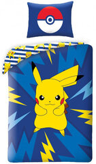 Pokémon Pika-Power Pussilakanasetti 140×200 cm, 70×90 cm hinta ja tiedot | Vuodevaatteet lapsille | hobbyhall.fi