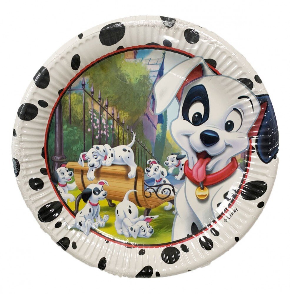Disney 101 Dalmatians Yksittäiset paperilautaset (8 kpl) 23 cm hinta ja tiedot | Tarjoiluastiat ja aterimet juhliin | hobbyhall.fi