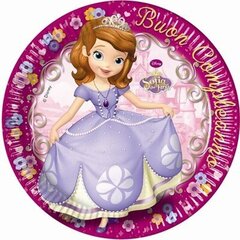 Disney Sofia Happy Birthday, Yksittäiset paperilautaset (8 kpl) 23 cm hinta ja tiedot | Tarjoiluastiat ja aterimet juhliin | hobbyhall.fi