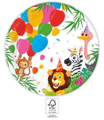 Jungle Balloons Yksittäiset paperilautaset (8 kpl) 23 cm FSC hinta ja tiedot | Tarjoiluastiat ja aterimet juhliin | hobbyhall.fi