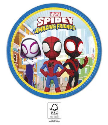 Spidey Spiderman Yksittäiset paperilautaset (8 kpl) 23 cm FSC hinta ja tiedot | Tarjoiluastiat ja aterimet juhliin | hobbyhall.fi