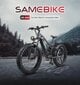 Sähköpyörä Samebike RS-A08 Mid-Drive, 26", harmaa, 750W, 17Ah Samsung hinta ja tiedot | Sähköpyörät | hobbyhall.fi