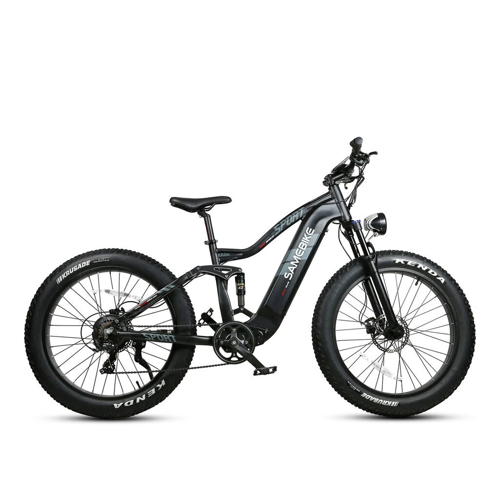 Sähköpyörä SAMEBIKE RS-A08 Mid-Drive, 26", musta, 750W, 17Ah Samsung hinta ja tiedot | Sähköpyörät | hobbyhall.fi