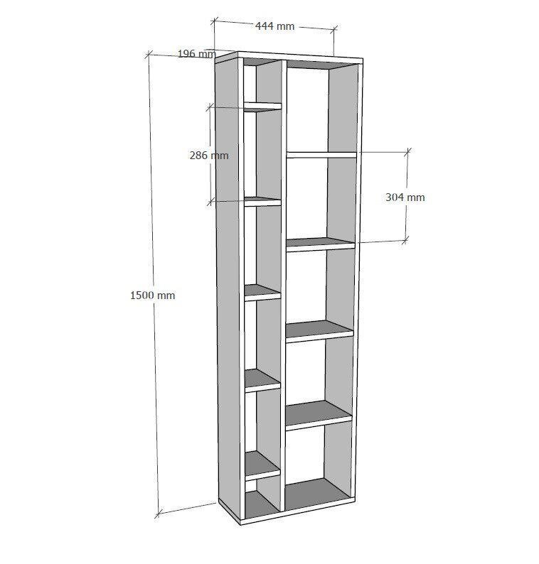 Runkohylly, Asir, 44,4x150x19,6 cm, harmaa hinta ja tiedot | Hyllyt | hobbyhall.fi