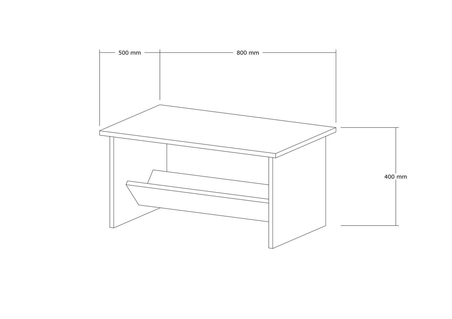 Sohvapöytä, Asir, 80x40x50cm, harmaa hinta ja tiedot | Sohvapöydät | hobbyhall.fi