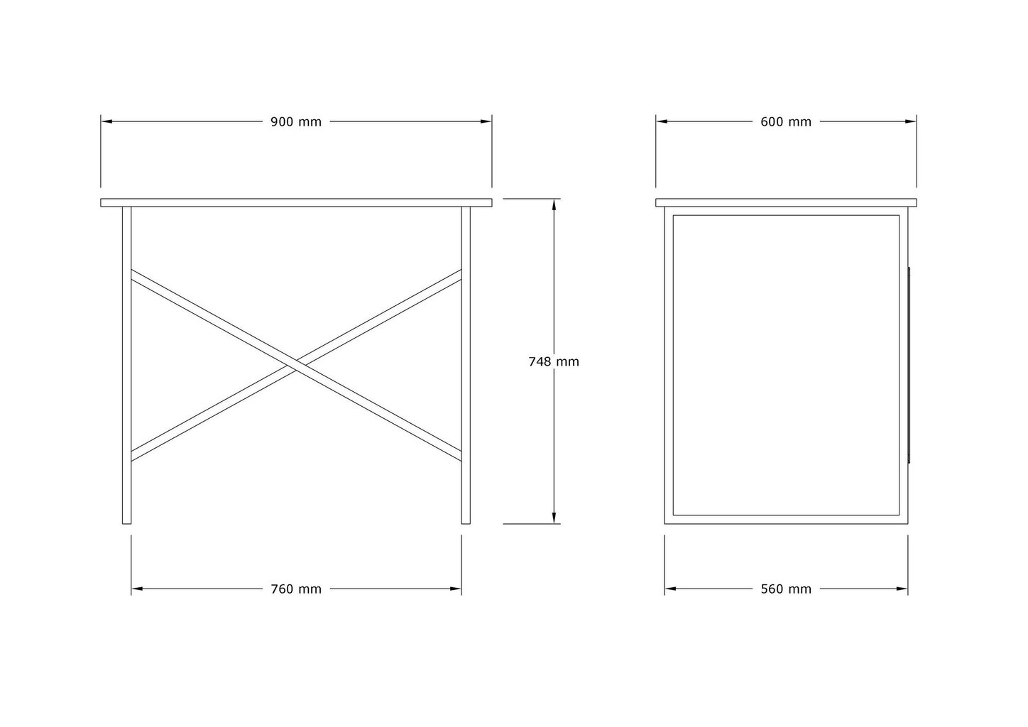 Opiskelutaulu, Asir, 90x76x56 cm, harmaa hinta ja tiedot | Tietokonepöydät ja työpöydät | hobbyhall.fi