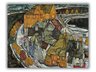 Taulu Crescent of Houses II (Egon Schiele) hinta ja tiedot | Taulut | hobbyhall.fi