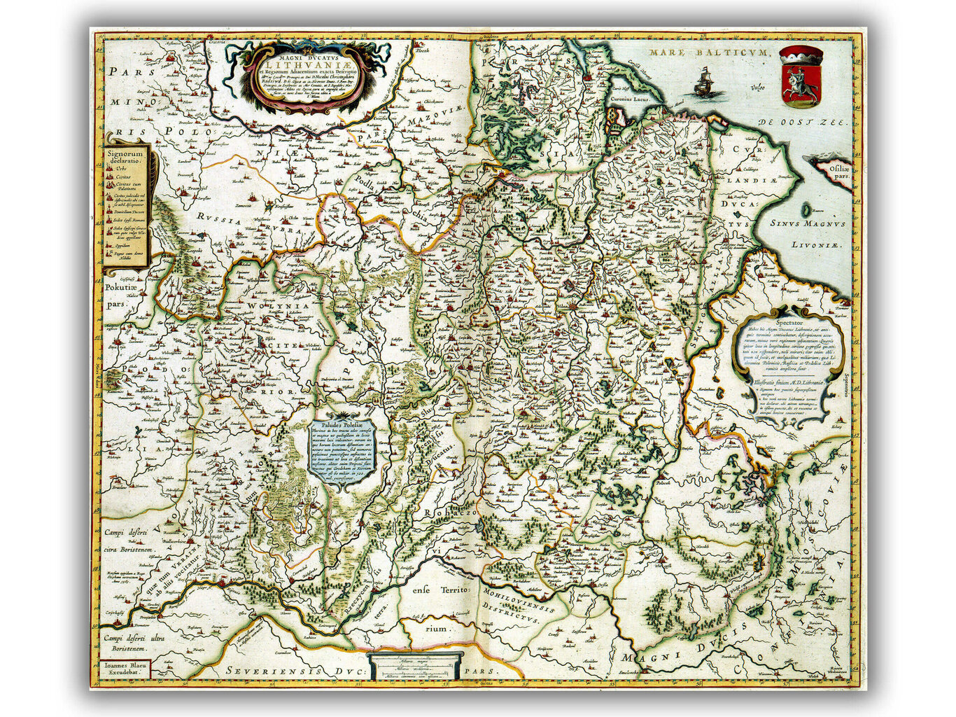 Taulu Liettuan suurruhtinaskunnan kartta (1684) hinta ja tiedot | Taulut | hobbyhall.fi