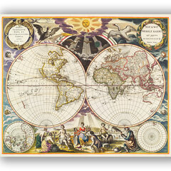 Taulu Vanhan maailman kartta 1863 hinta ja tiedot | Taulut | hobbyhall.fi