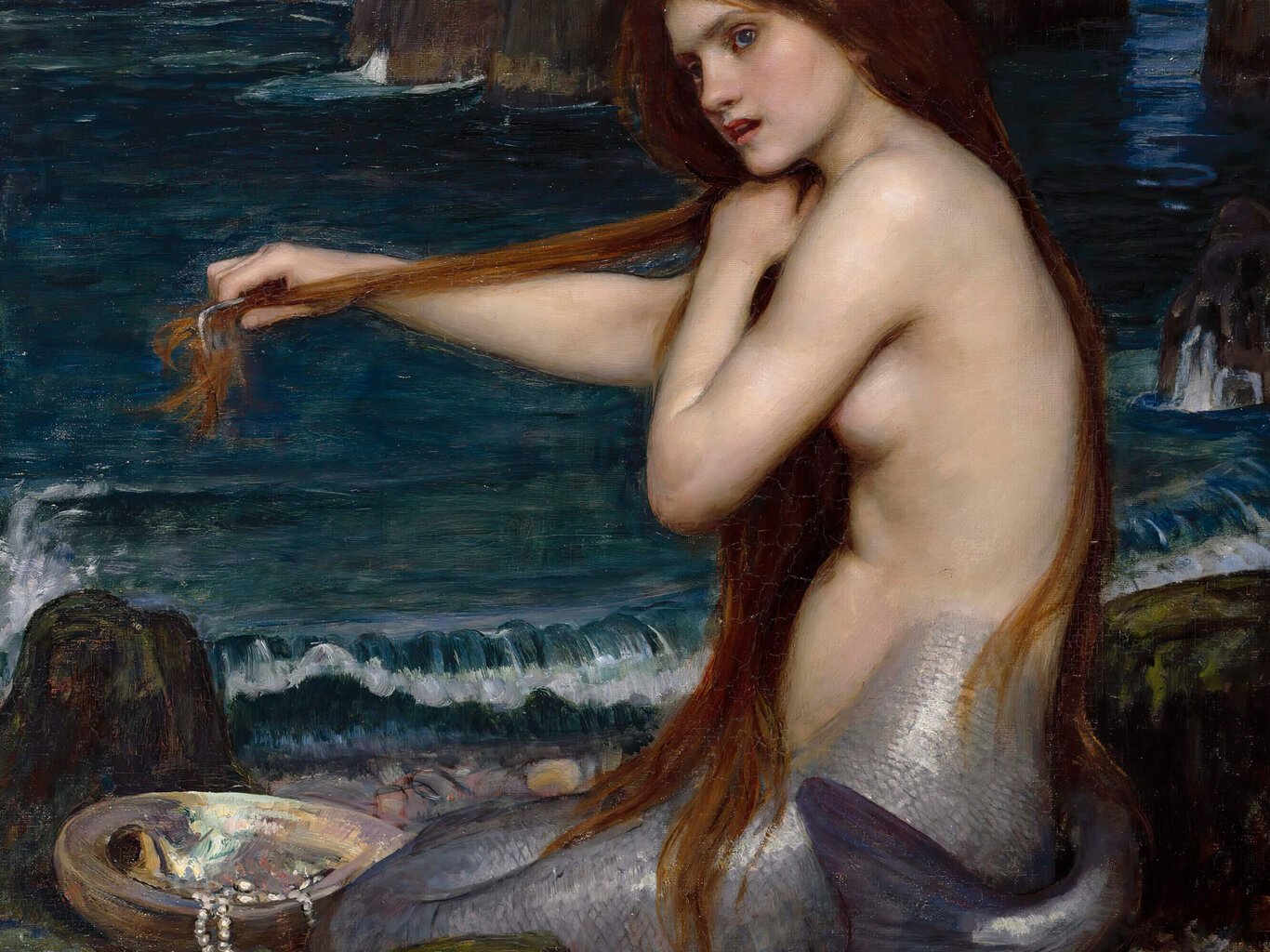 Taulu Merenneito, John William Waterhouse hinta ja tiedot | Taulut | hobbyhall.fi