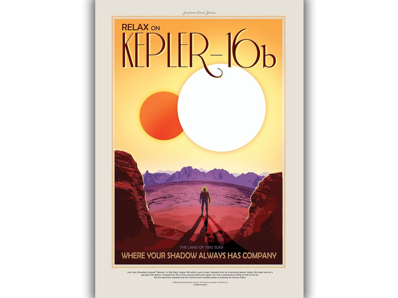 Juliste NASA: Kepler 16b hinta ja tiedot | Taulut | hobbyhall.fi