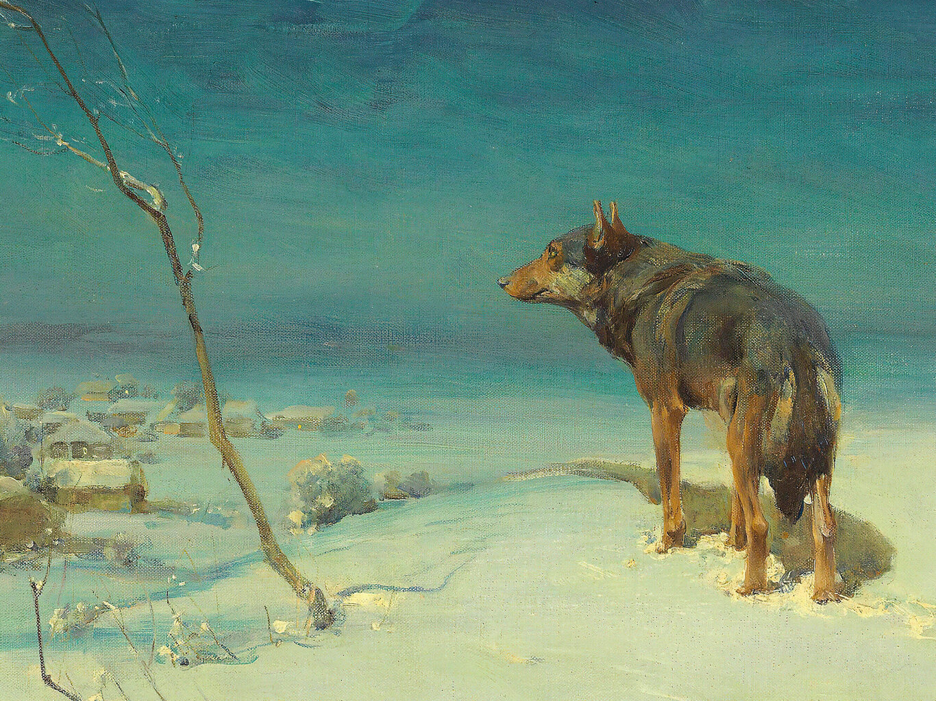 Taulu Yksinäinen susi, Alfred von Werusch-Kowalski hinta ja tiedot | Taulut | hobbyhall.fi
