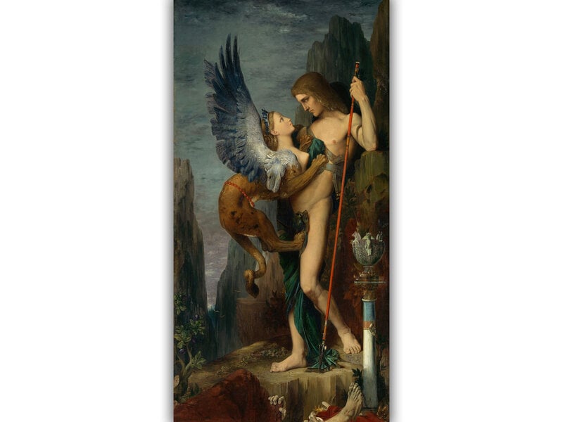 Taulu Oidipus ja Sfinksi, Gustave Moreau